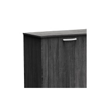 Buffet con Amplio Espacio de Almacenaje, 4 Puertas y 1 Cajón, Gris-Wenge, 210x40x82 cm