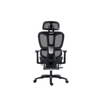 Silla de Oficina Manager con Reposapiés - Premium Quality Mesh - Negro - 124/116 x 67 x 62 cm.