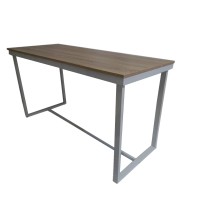 Mesa comedor salon fija 6 comensales 140cm estructura metalica tapa color cambria