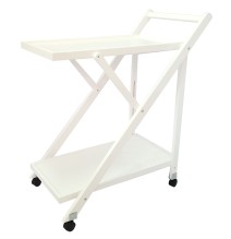 (SALDO) Camarera de servicio plegable Tavira 65x40x85cm color blanco