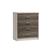 Cómoda de 4 Cajones, Color Castillo - Toro, 80x40x95 cm, Organizador Versátil para Dormitorio