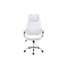 Sillón de Oficina Manager con Piel Sintética Blanco - 128/120 x 57 x 61 cm.